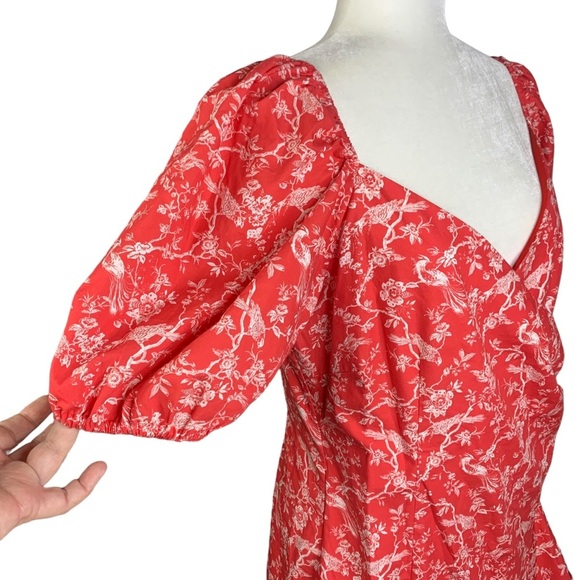 Sachin & Babi 12 Floral Bird Print Ruffles Anthropologie Feminine - Picture 8 of 16